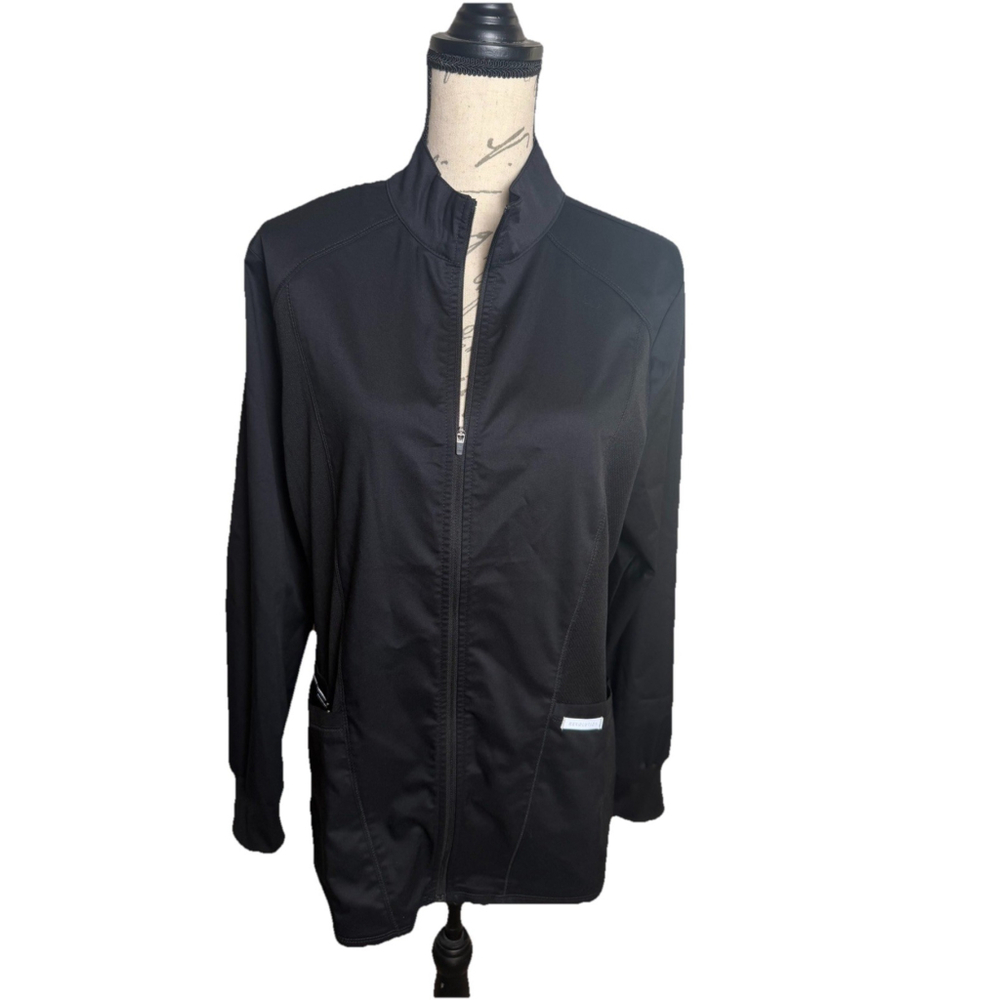 Cherokee Authentic Workwear Revolution Zipper Top Size Large Long Sleeves